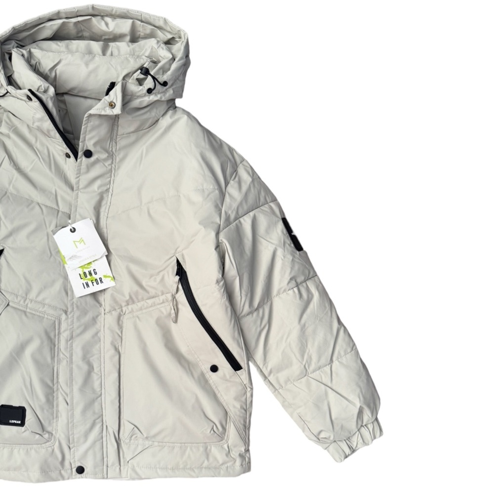 LONG IN FOR • Hooded Puffer Ski Jacket Coat Explorer PKNK - Picture 5 of 7